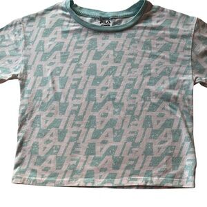 Fila Kids' Mint and White Graphic Tee